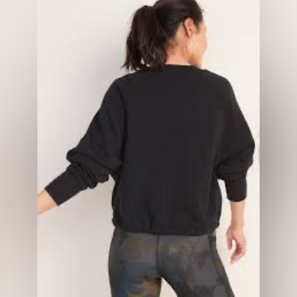 Old Navy Active Women’s Solid Black Drawstring Cr… - image 2